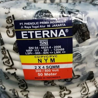 Kabel Listrik Kawat NYM 2x4 2x4mm Eterna @50meter
