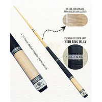 Cueverse Custom Cue Stick Billiard Low Deflection Exotic Wood Premium Custom Stik Billiard Tiger Woo