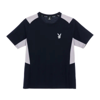 【PLAYBOY】撞色拼接抗菌休閒上衣(寶藍色)