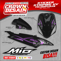 STRIPING UV TRANSPARAN MIO AMORE MIO SPORTY MOTIF AMORE FLOWER STIKER SEMIFULL LIS BODY MIO SPORTY /