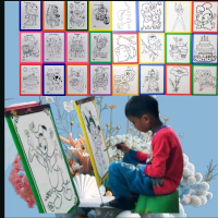 styrofoam lukis mewarnai paket hemat ukuran 33x50 listlakban/gabus/mewarnai/lukis/edukasi anak