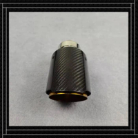 One Piece Gold Stainless Steel Exhaust Pipe For Akrapovic Muffler Tip Universal Car Modified Carbon Fiber Nozzles Tails Throat