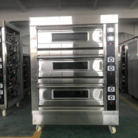 Oven Electric Commercial Large Capacity Three Layer Six Plate Cake Bread Pizza Scones Bakery Equipment Baking Household Furnace