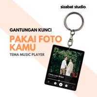 Gantungan Kunci Akrilik - Music Player Pakai Foto Kamu - Bebas Ganti Judul Lagu dan Penyanyi (Pakai 