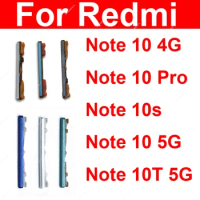 Volume Side Button For Xiaomi Redmi Note 10 10s 10T Pro 4G 5G Volume Button Power Side keys Repair Spare Parts