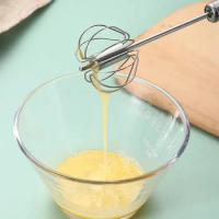 Kitchen Tools Semi-automatic Egg Beater 304 Stainless Steel Egg Whisk Manual Hand Mixer Self Turning Egg Stirrer Accessories