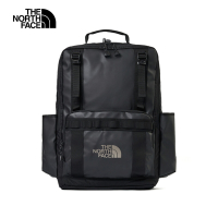 【The North Face 官方旗艦】北面男女款黑色DWR防潑水大容量多功能休閒後背包｜8BK4BIA 筆電包/登山包