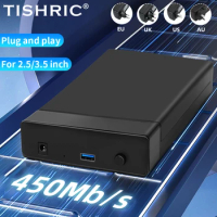 TISHRIC External HD Case 2.5/3.5 Inch SSD Hard Drive Case/Enclosure/Box/Housing Optibay Sata To Usb 3.0 HDD Case UP To 18TB