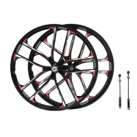 Mountain Bike Wheel MTB Magnesium Alloy 10 Spokes Wheelset With Cassette Hub Bicycle Cycling Parts Quick Release Fit Disc Brake