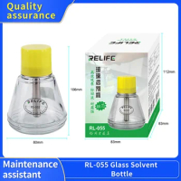 RELIFE RL-055 Glass Solvent Bottle, Metal Suction Pipe, Pressing Type, Automatic Water Bottle, Copper Core Alcohol Bottle