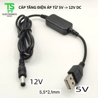 Dây chuyển đổi điện áp, Cáp tăng điện áp từ 5V lên 12V lấy nguồn từ sạc dự phòng sử d