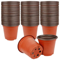 Big Deal 130 Pcs 4 Inch Plastic Plants Nursery Seed Starting Pots For Succulents Seedlings Cuttings Transplanting