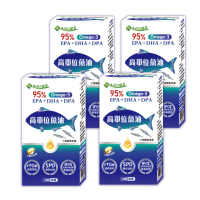 【友GO健康】95%高單位魚油EPA+DHA+DPA 30顆X4盒(高濃度挪威魚油/小型鯷魚來源小顆好吞)