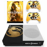Mortal Kombat Skin Sticker Decal Cover for Xbox One S Slim Console and 2 Controllers skins Vinyl