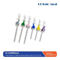 COSMO MED IV Cannula With Valve Wings 16G