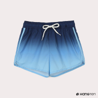 Hang Ten-女童-REGULAR FIT鬆緊腰頭漸層設計短褲-藍