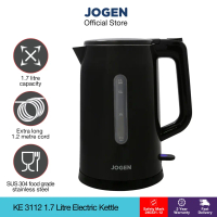 Jogen Cool Touch KE 3112 Electric Kettle 1.7 Litre with Double Wall SUS304 Stainless Steel Interior 