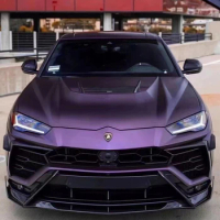 Size：1.52x18m 5x59ft/Roll PET Liner Matte Magic Purple Ultral Matte Car Wrap best car paint protection Car Wrap Vinyl Flim