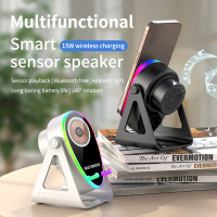 5 dalam 1 Wireless Induction Audio Bluetooth Speaker pelbagai fungsi kurungan boleh dicas semula ras