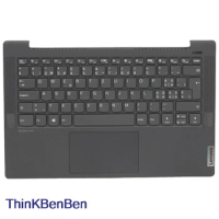 SWS Swiss Black Keyboard Upper Case Palmrest Shell Cover For Lenovo Ideapad 5 14 14IIL05 14ARE05 14ALC05 14ITL05 5CB0Y88736