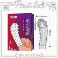Kdmm Finger Sleeve G Spot Massager Wanita Bahan Silikon Transparan G1