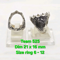 Ring emban ukir cirebonan dim 21x16 motif blarak / emban pitus alpaka super 525 beceran
