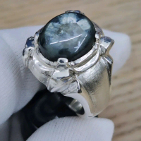 natural unheated terpecah sapphire mogok Burma warna ring silver 980  size 21