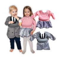【KidDazzle】時尚兜兜衣 矽膠立體圍兜(防水防漏吃飯衣 寶寶西裝洋裝圍兜 兒童英倫紳士淑女圍兜)