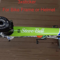 3Pcs Custom Bike Frame Name Sticker Decal Name Helmet Water Bottle Snow Board Skateboard Decal Sticker Vinyl Speciali Bike