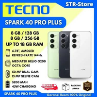 TECNO SPARK 40 PRO+ 8/256 GB BATERAI 5200 mAh GARANSI RESMI TECNO SMARTPHONE SPARK 40 PRO+ 8/128 GB