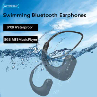 NEW Professional Swimming Earphone 8GB MP3 Music Player Bluetooth Headphones IPX8 Waterproof Underwater HD Sound Sports Earbuds