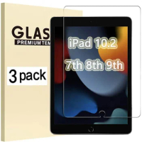 (3 PCS) Tempered Glass For Apple iPad 7 8 9 10.2 2019 2020 2021 7th 8th 9th Generation Anti-Scratch Tablet Screen Protector Film