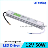 12V 50W LED Driver Power Supply Waterproof Outdoor 12V Transformers Adapter For LED Strip light Lamp 100pcs Free shipping