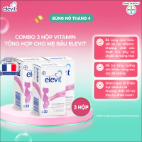 Combo 3 Vitamin Bầu Tổng Hợp ELEVIT bổ sung Acid Folic (Metafolin), Sắt, Canxi, Các Vitamin và Các k