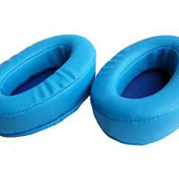 Replacement Leather Cushion pad for Sony Brainwavz HM5 ,Memory Foam Earpads for HifiMan, ATH, Philips, Fostex (Blue)