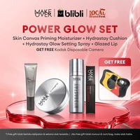 MAKE OVER Power Glow Set FREE Kodak Disposable Camera Cushion N10 & Lip D02
