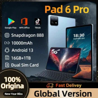 2024 New Global Version Original Tablets Android 13 Pad 6 Pro Snapdragon 888 16GB+1TB Tablet PC Dual SIM Card WIFI HD 4K Tab