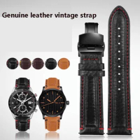 Watch Strap Men's Genuine Leather Retro for Mido Multifort Tag Heuer Citizen Armani Watchband Bracel