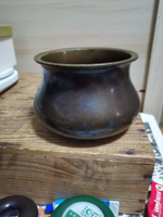 日本回流銅器茶道具日本金工大家中川凈益作銅建水渣斗，保證真品