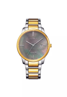 Citizen 西鐵城光動能灰色錶盤搭配兩色不鏽鋼錶帶女錶 BM7524-87Y