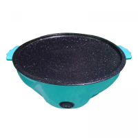 22cm Mini Electric Cooking Pot Multifunctional Non-Stick for Household Student Dormitory Portable He