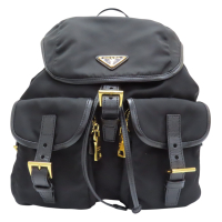 PRADA 普拉達 黑色 尼龍 後背包 【二手名牌BRAND OFF】