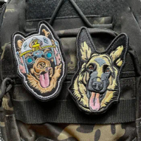 German Shepherd K9 Embroidery Patch Military Fan Personality Outdoor Armband Tactical Animal Badge for Backpack Clothes Stickers