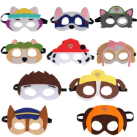 2024 Wang Team Felt Mask Halloween Ball Kindergarten Activity Eye Mask