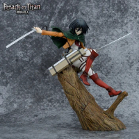 ARTFX J Attack on Titan Anime Figure Mikasa Ackerman Action Figure Levi Ackerman PVC Statue Collectible Figurine Model Doll Toys