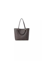 FION FION Monogram PVC with Leather Large Tote Bag