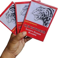 3 pack SILET QUICKTIGER SAFETY RAZOR BLADES isi 10 kotak/pack, 10 keping/kotak Silet Isi Ulang Kerok
