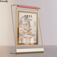 8 Inch 225x175mm Metal Acrylic Sign Holder Display Stand Beauty Salon Skin Price List Holder Wedding Photo Picture Poster Frame