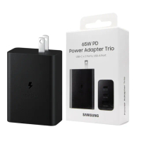 【Samsung 三星】原廠公司貨T6530 / 65W PD 三孔快充旅充頭(盒裝)