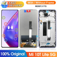 Mi 10T Lite 5G Screen With 10 Touch Points, for Xiaomi Mi 10T Lite 5G M2007J17G LCD Display Touch Screen with Frame Replacement
